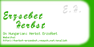 erzsebet herbst business card