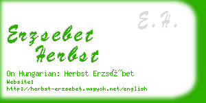 erzsebet herbst business card